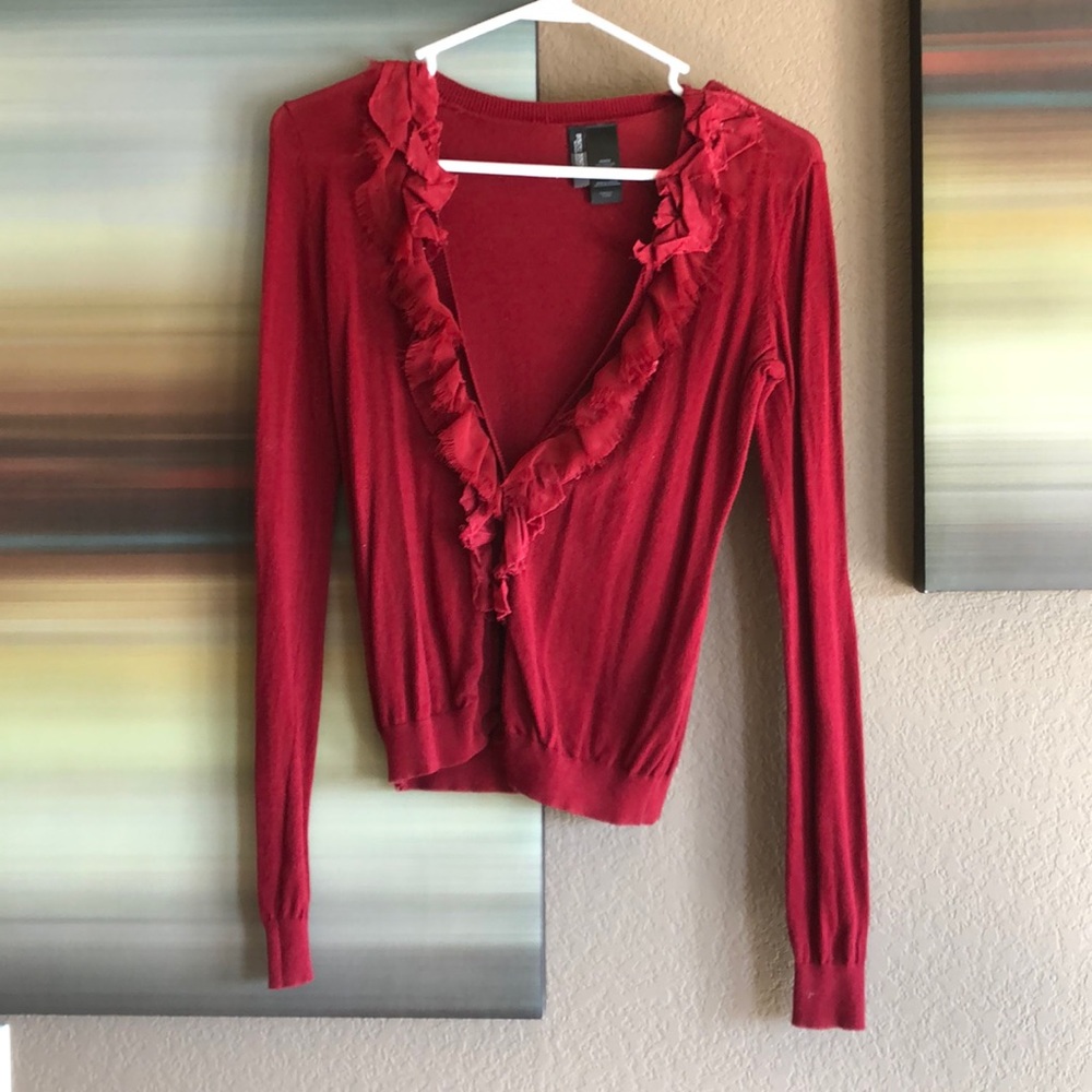 Burgundy cardigan